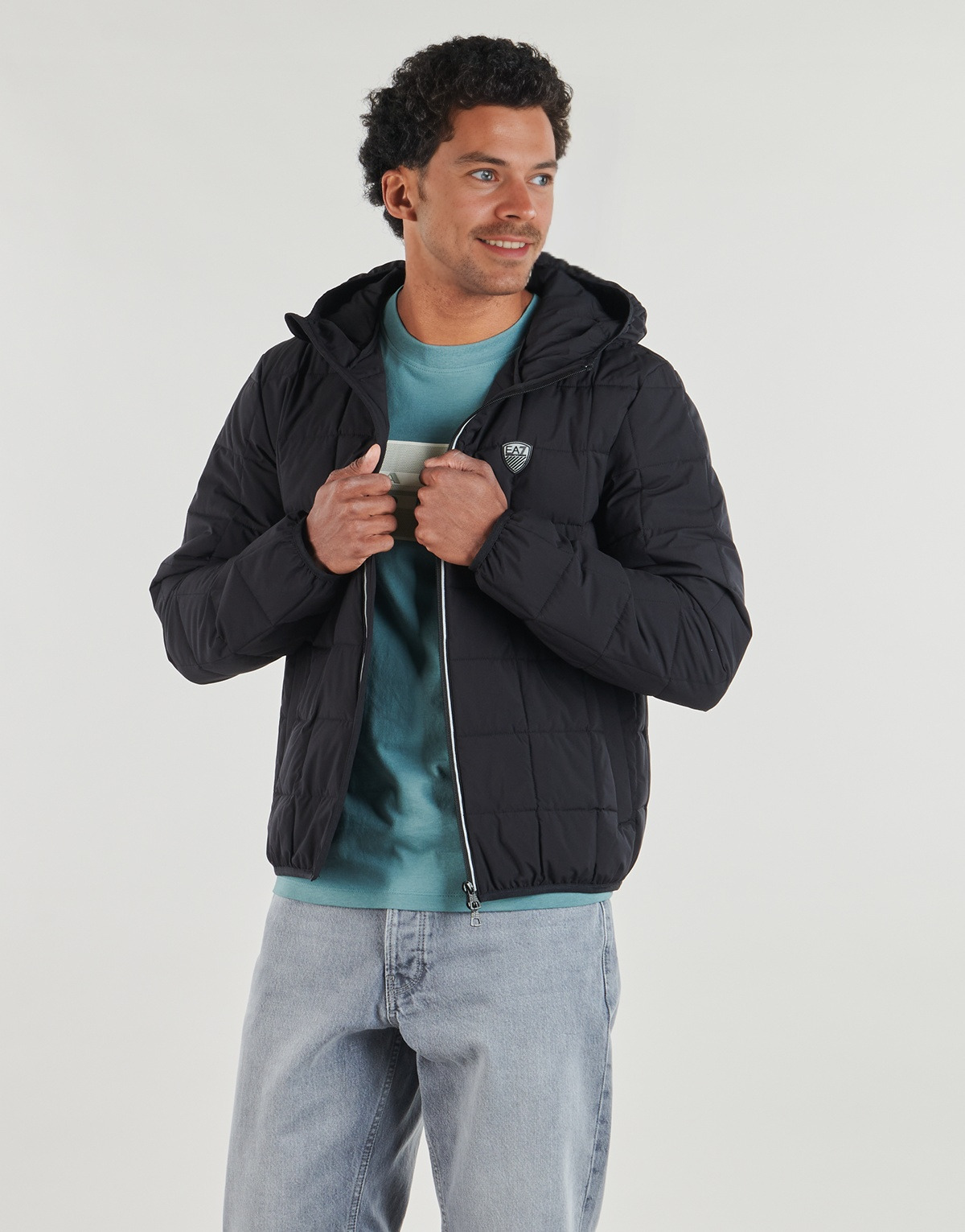 Emporio Armani EA7 - TRAIN PREMIUM SHIELD THERMORE HOODED JACKET - Black