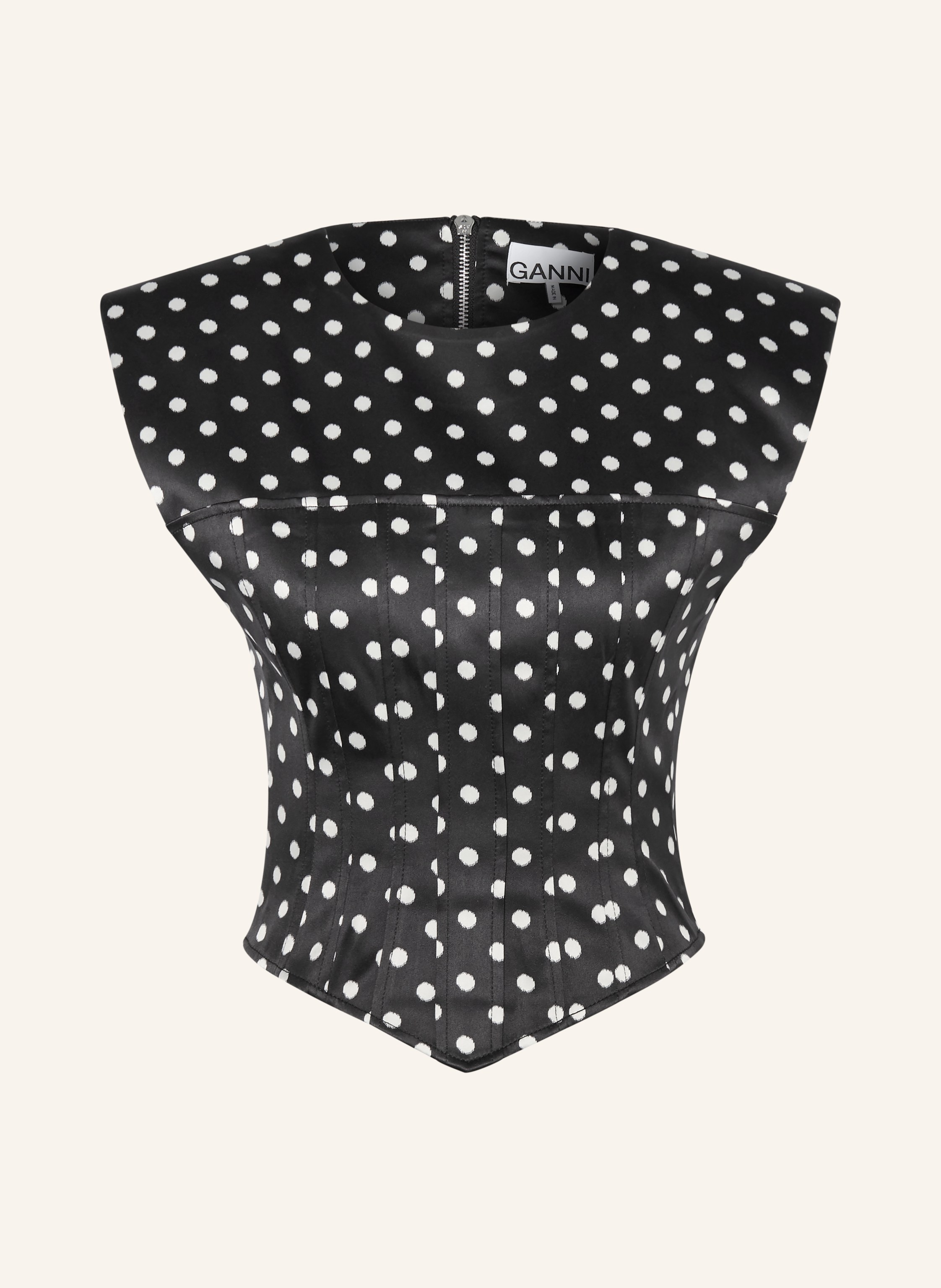 GANNI Blusentop aus Satin