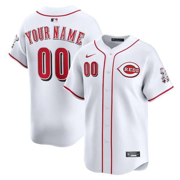Cincinnati Reds Nike Home Limited Custom Jersey - White
