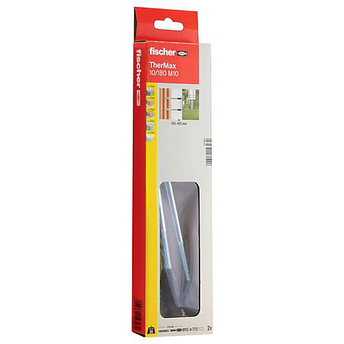Fischer 517165 TherMax 10/180 M10 système de montage à distance 240 mm, cône plastique renforcé, vis M10
