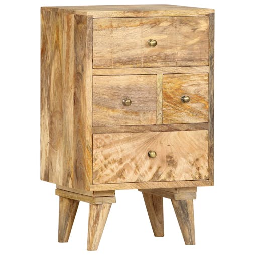 NNEVL Bedside Cabinet 36x30x60 cm Solid Mango Wood