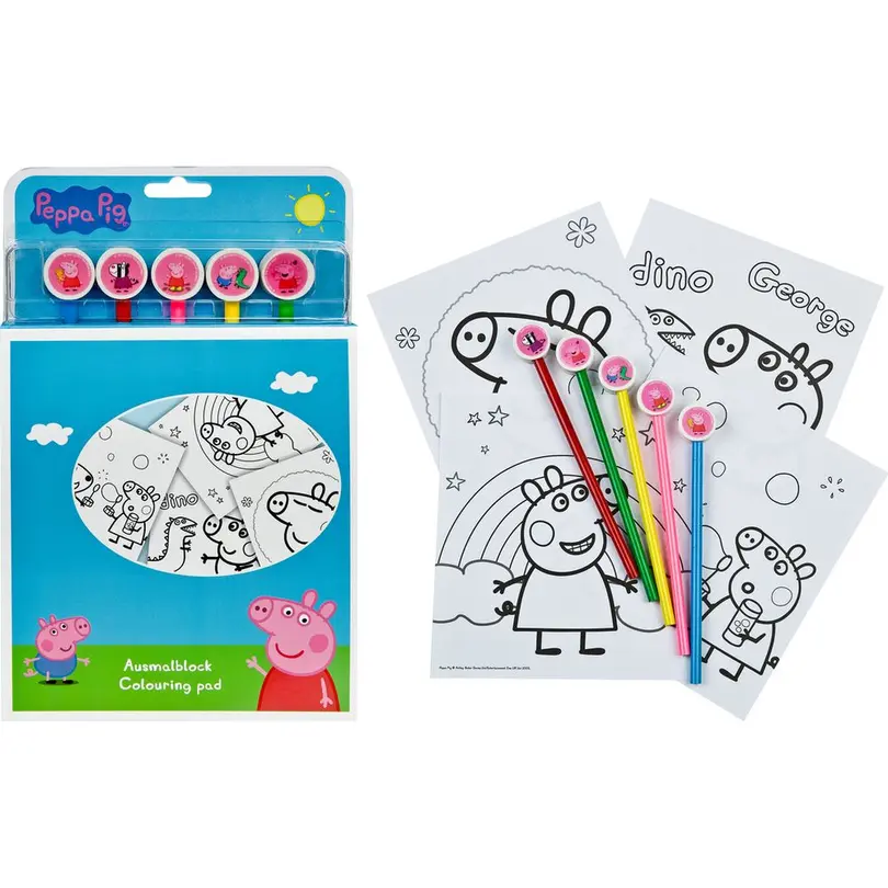 Schreibblock Set bestehend aus verschiedenen Artikeln Peppa Pig