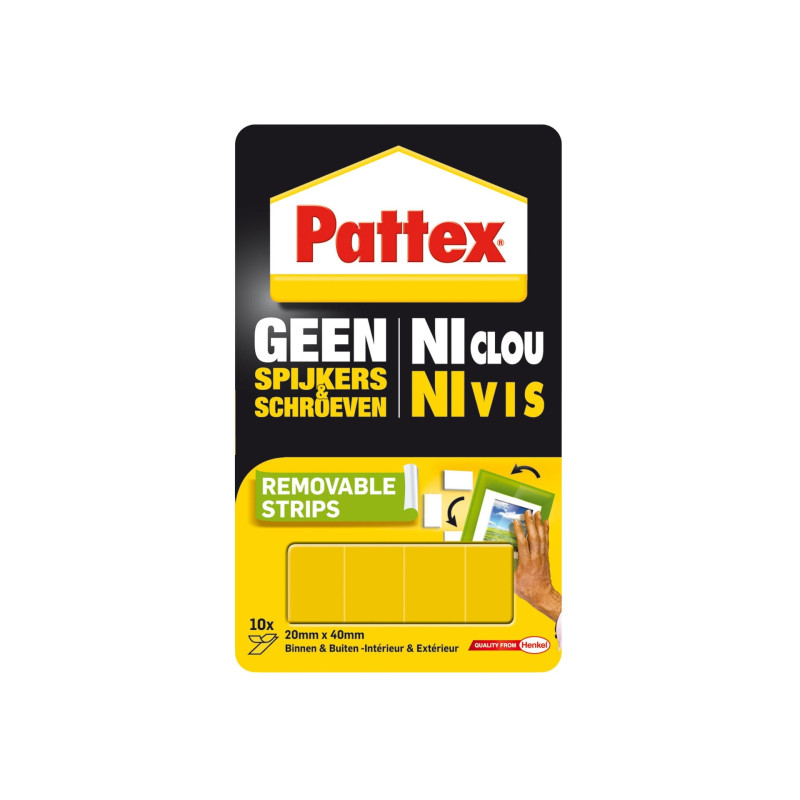 Bande de fixation détachable Ni Clou Ni Vis Strips 10 pièces PATTEX