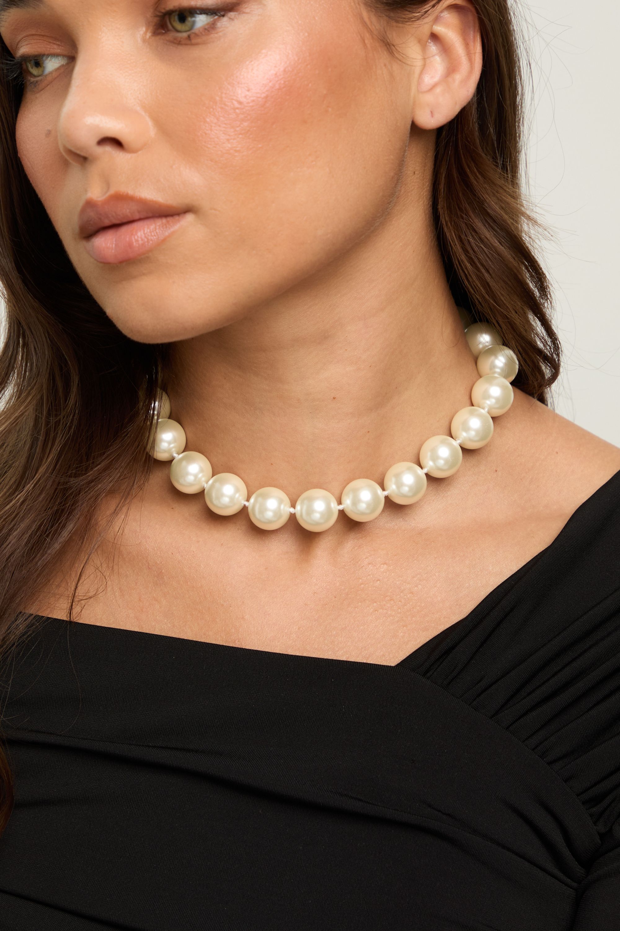 Jon Richard Gold Plated Cream Pearl Statement Necklace