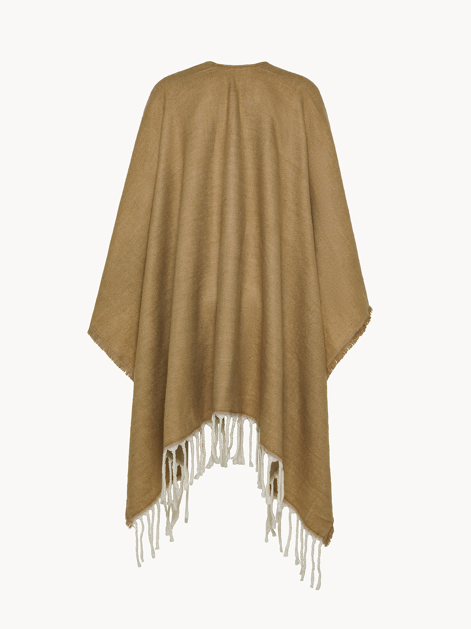 Poncho sfrangiato bicolore