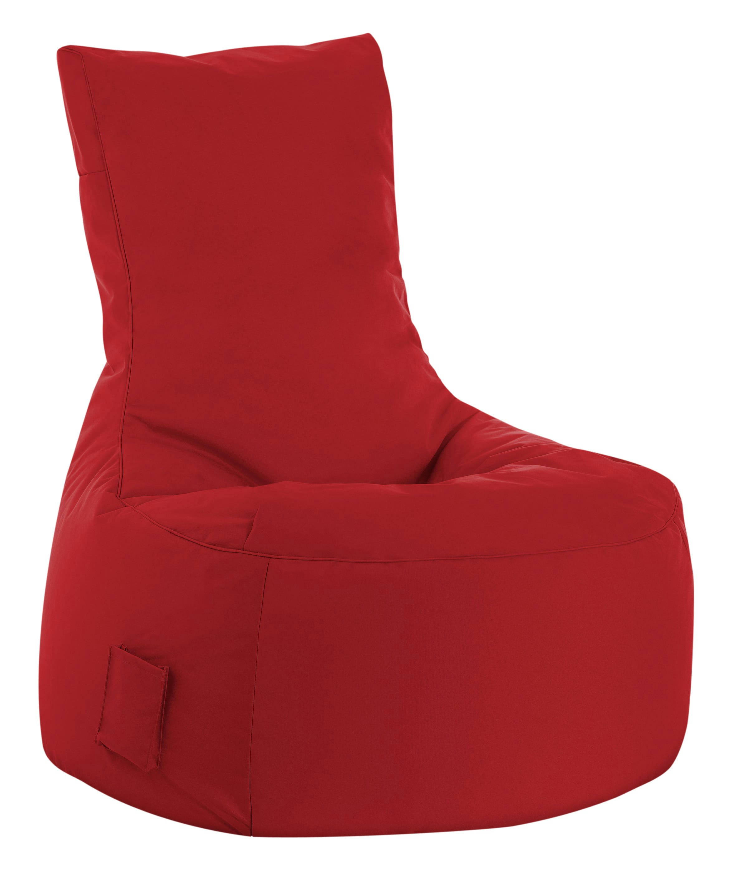 SWING SCUBA - Pouf d'extérieur rouge avec dossier 95x65x90 cm