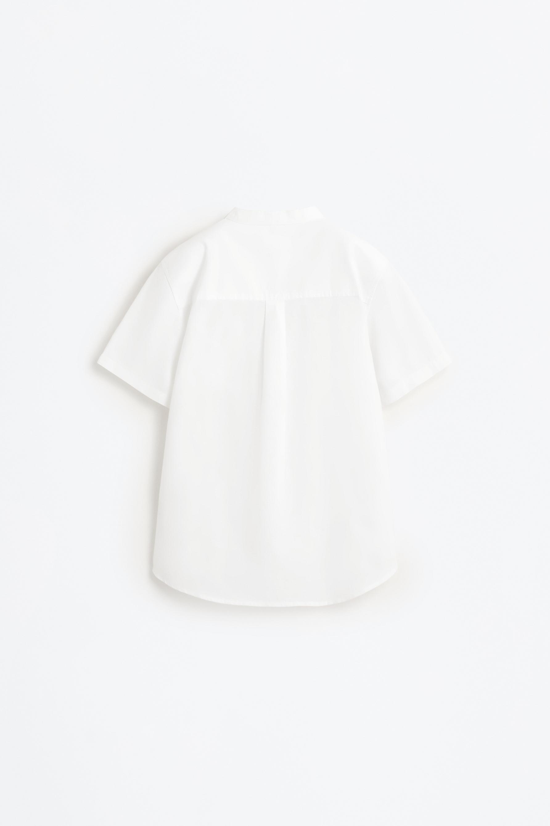 Camisa lino - algodón cuello mao