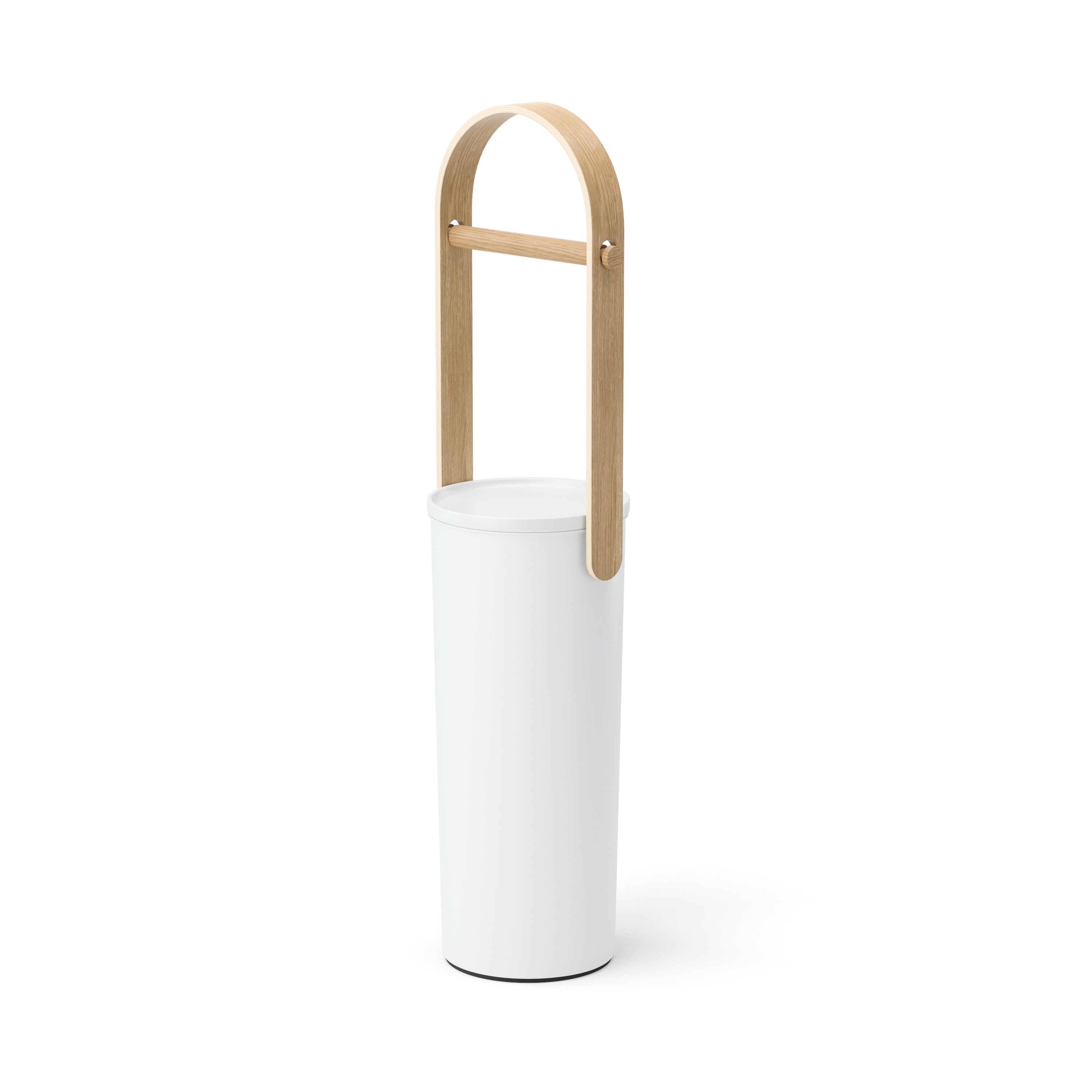 Umbra toiletpapier- en reserverolhouder Bellwood - 18 x 18 x 68 cm - Wit/naturel