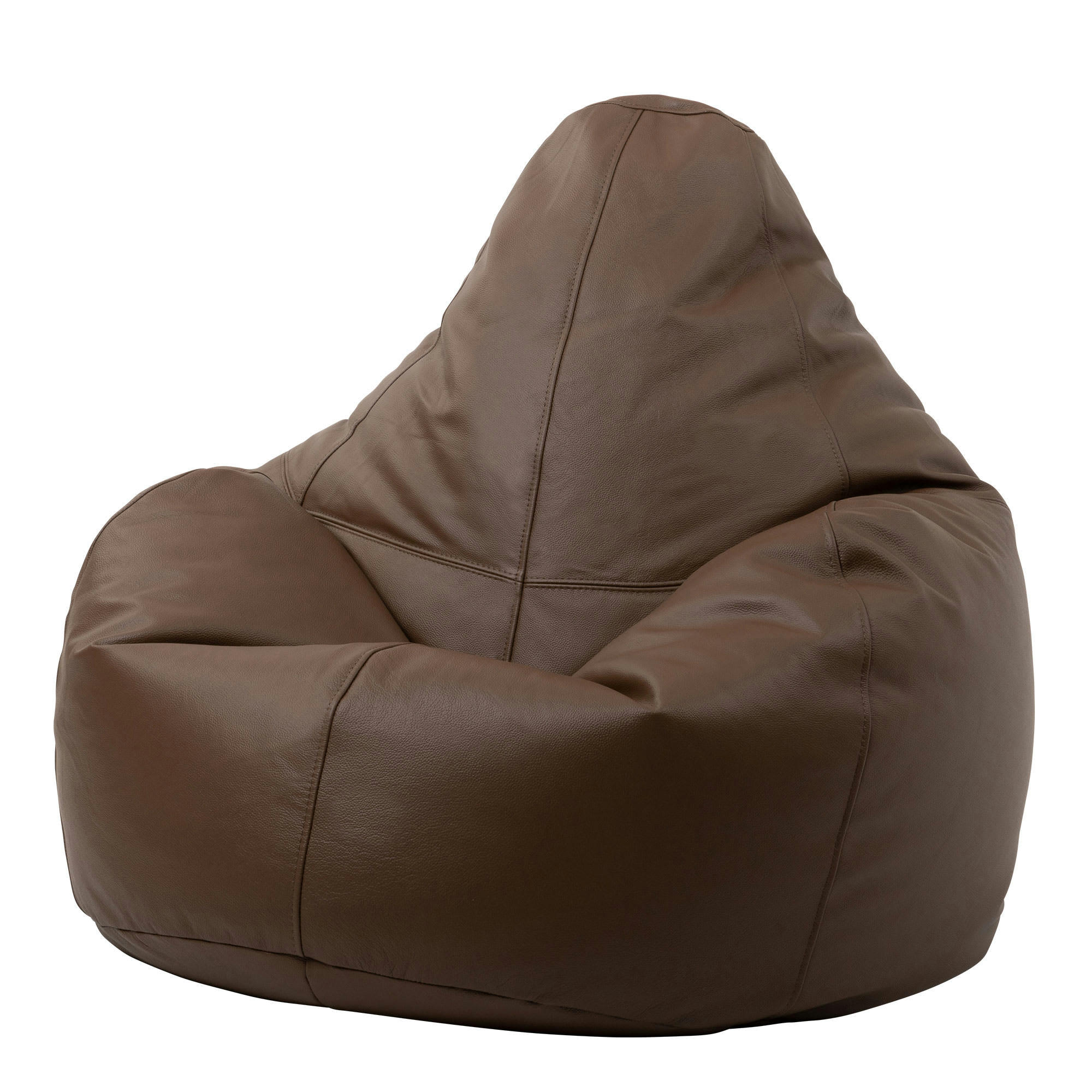 - Pouf inclinable cuir marron chocolat