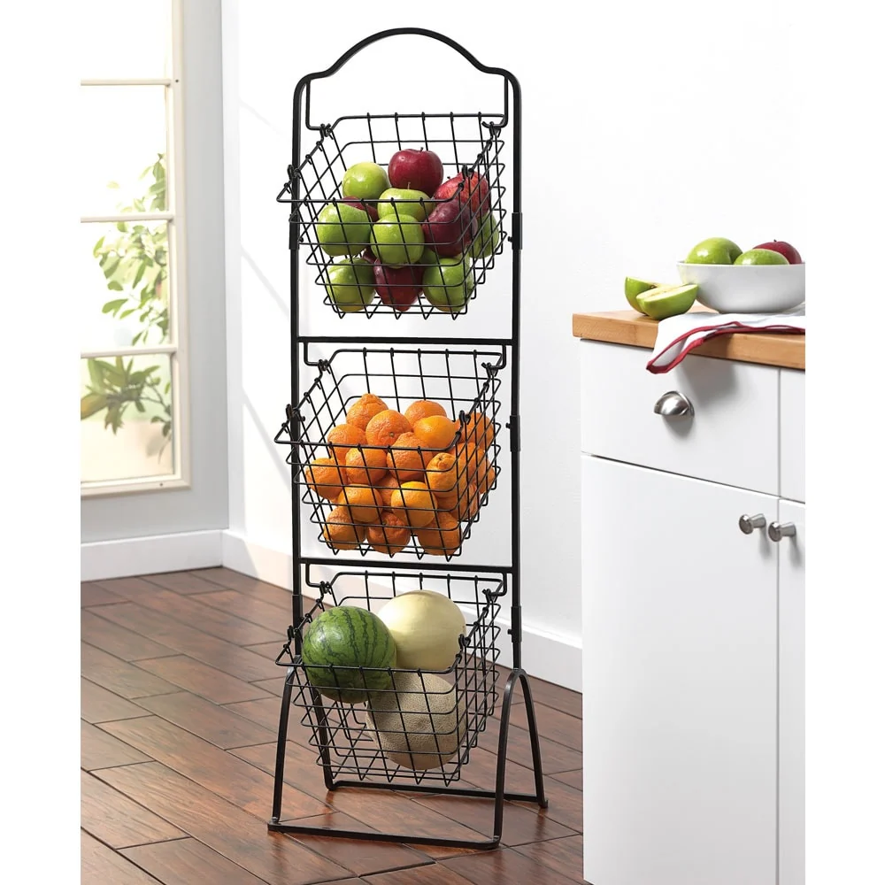 Gourmet Basic 3-tier Wire Market Basket