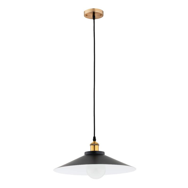 Lampa wisząca czarno-złota BOLERO 1xE27x15W wym: 85x39,5x39,5 cm Alfa
