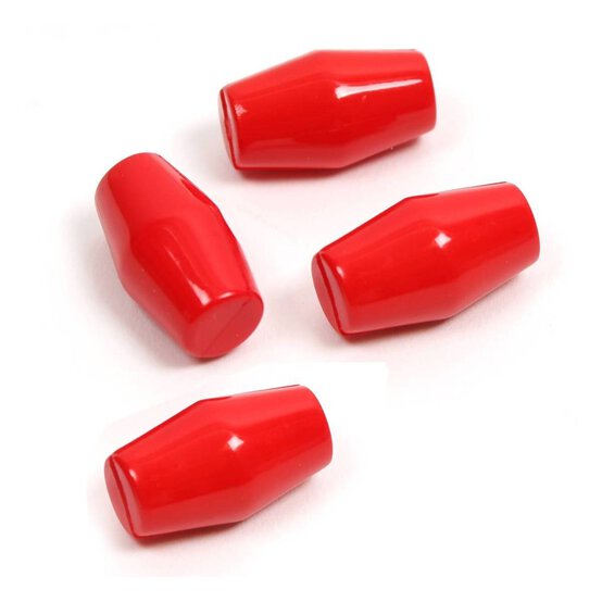 Hemline Red Basic Barrel Button 4 Pack