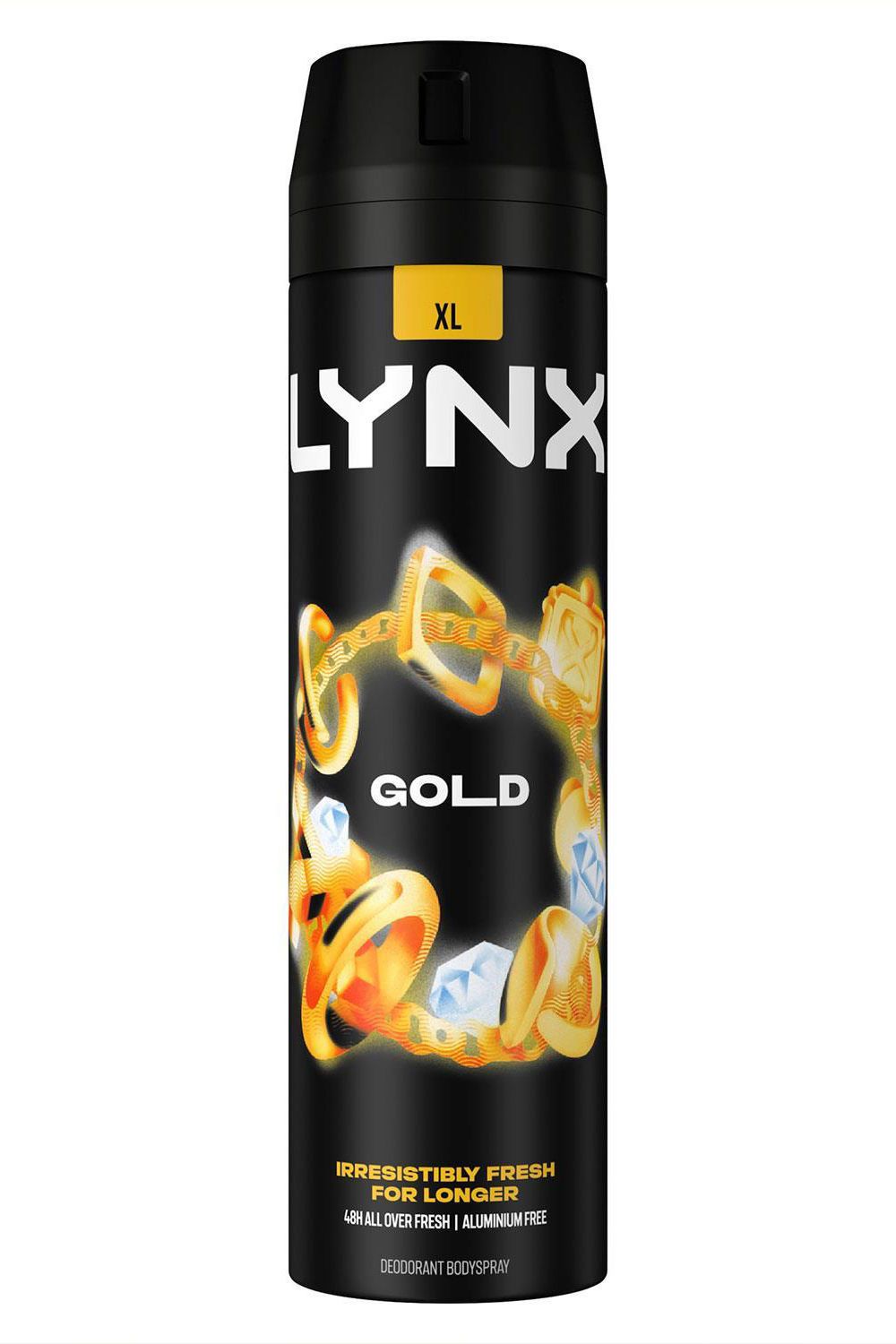 Lynx Gold Body Spray XL 48-Hour HD Fragrance Deodorant, 200ml, 24 Pack