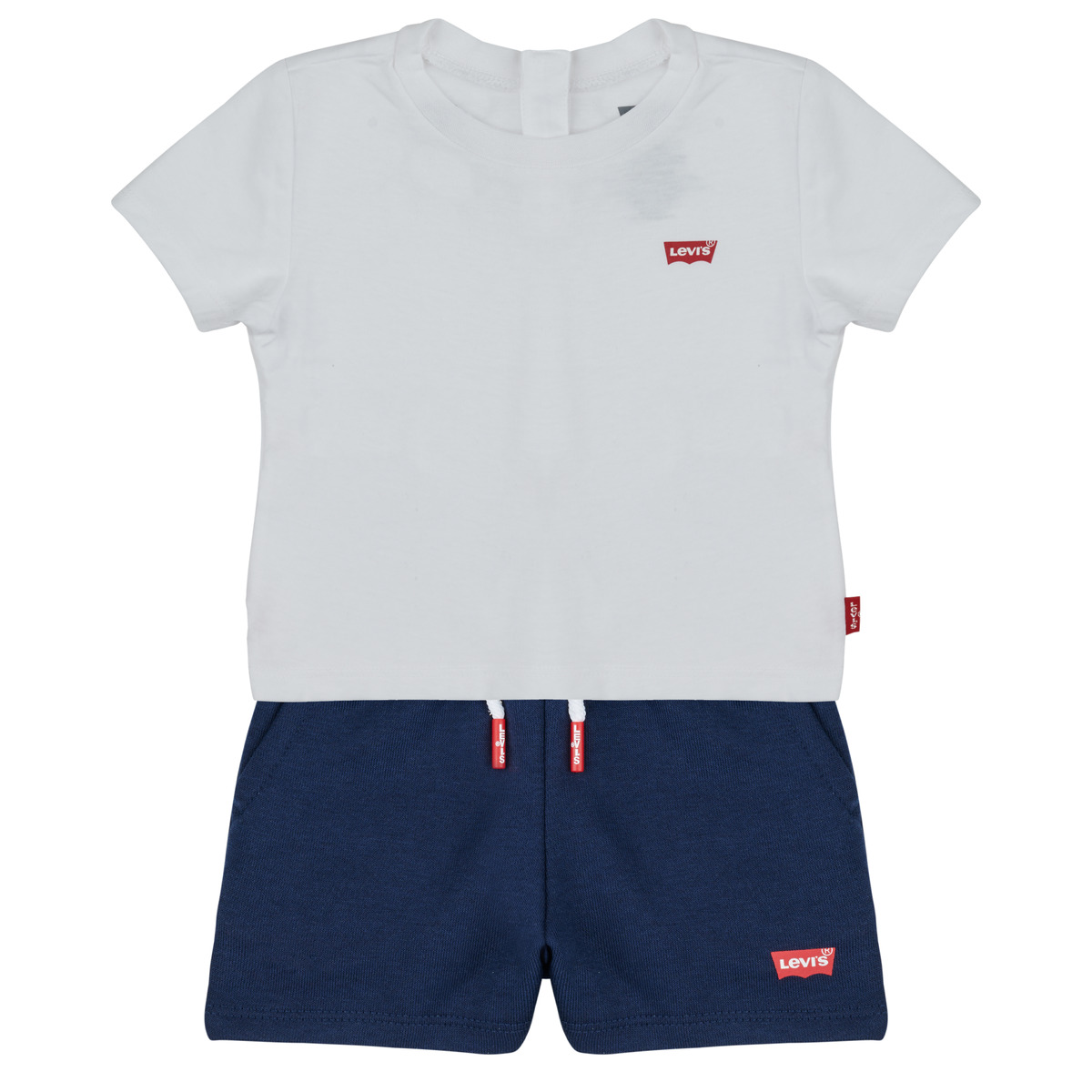 Levi's - BATWING TEE & KNIT SHORT - White / Marine