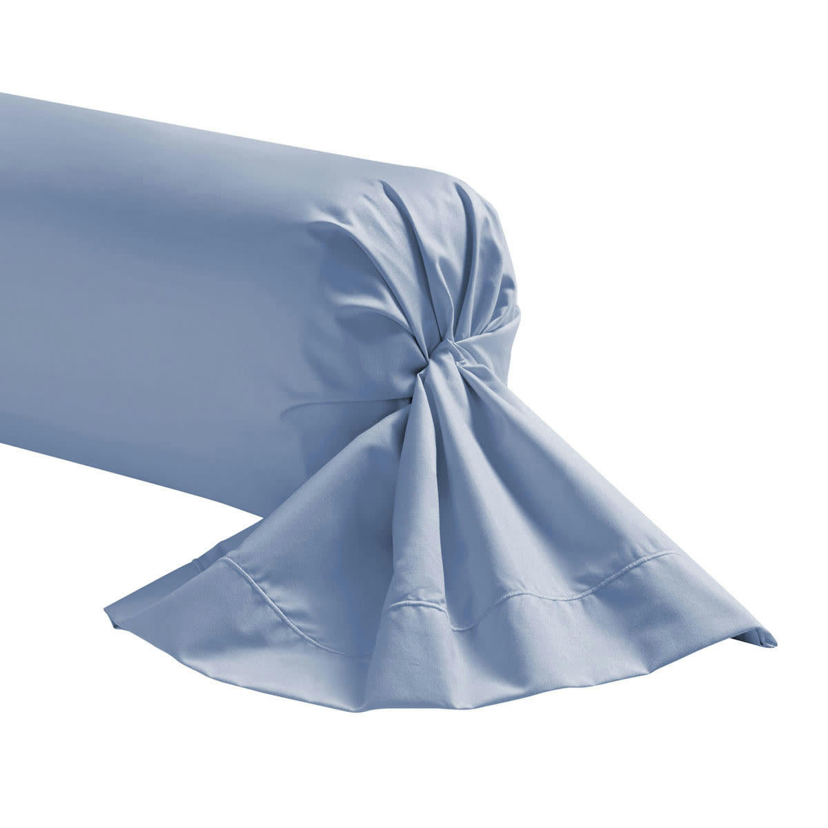ROYAL LINE - Taie de traversin en percale de coton bleu 43x190