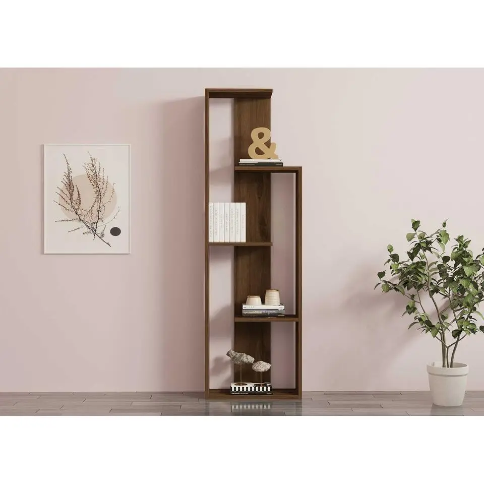 Wand Boekenkast - 100% MELAMINE - Walnoot
