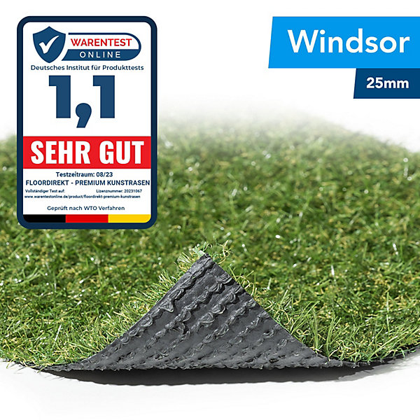 Gazon artificielWindsor, Hauteur: 25 mm, 200 x 450 cm