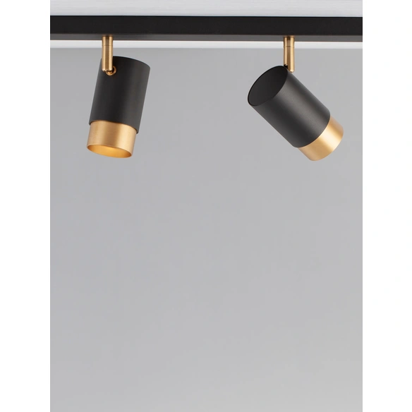 Deckenleuchte »Pogno«, LED, 4-flammig, schwarz/goldfarben