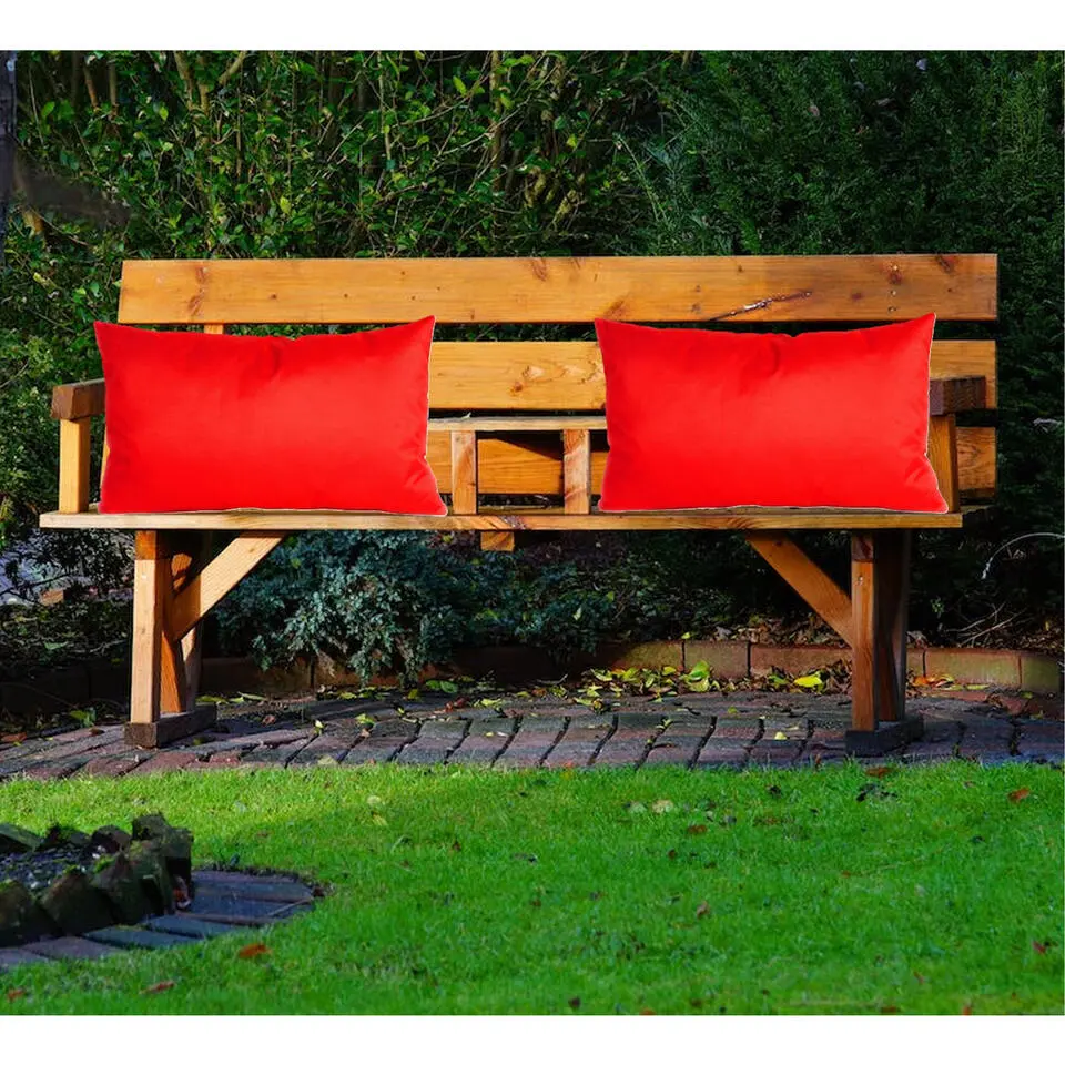 Anna's collection buiten/tuin kussens - rood - 30 x 50 cm