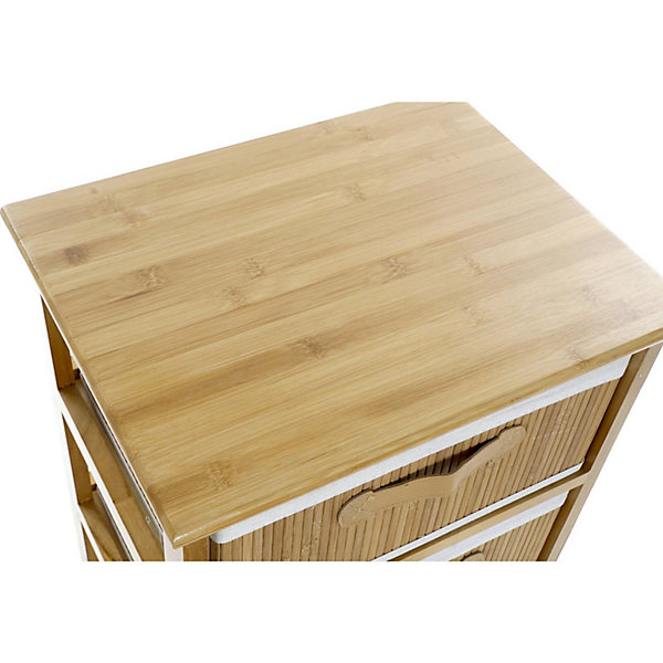 Commode en bambou épurée pour intérieur zen 42 x 32 x 81 cm Bambou teinte naturelle