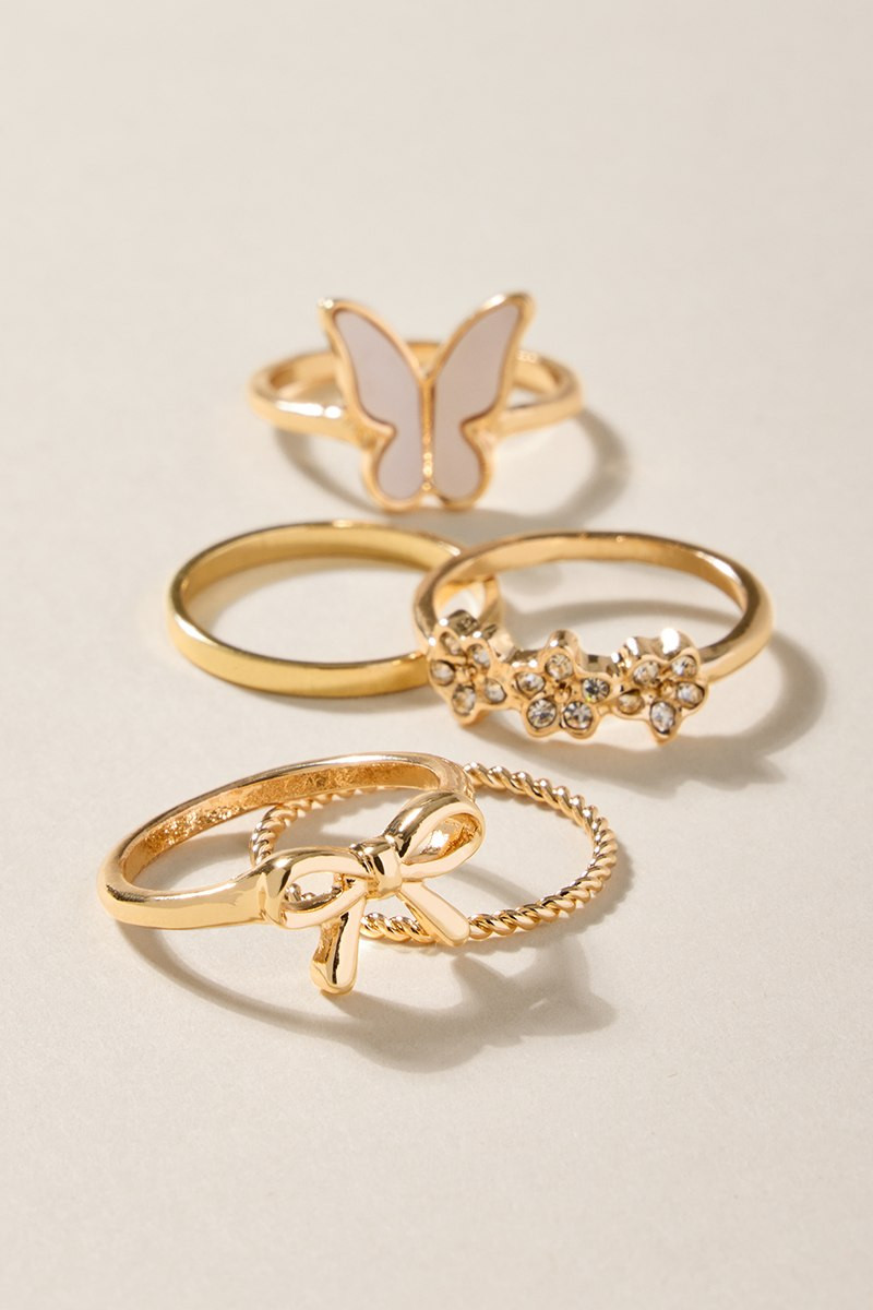 Anne Butterfly Ring Set