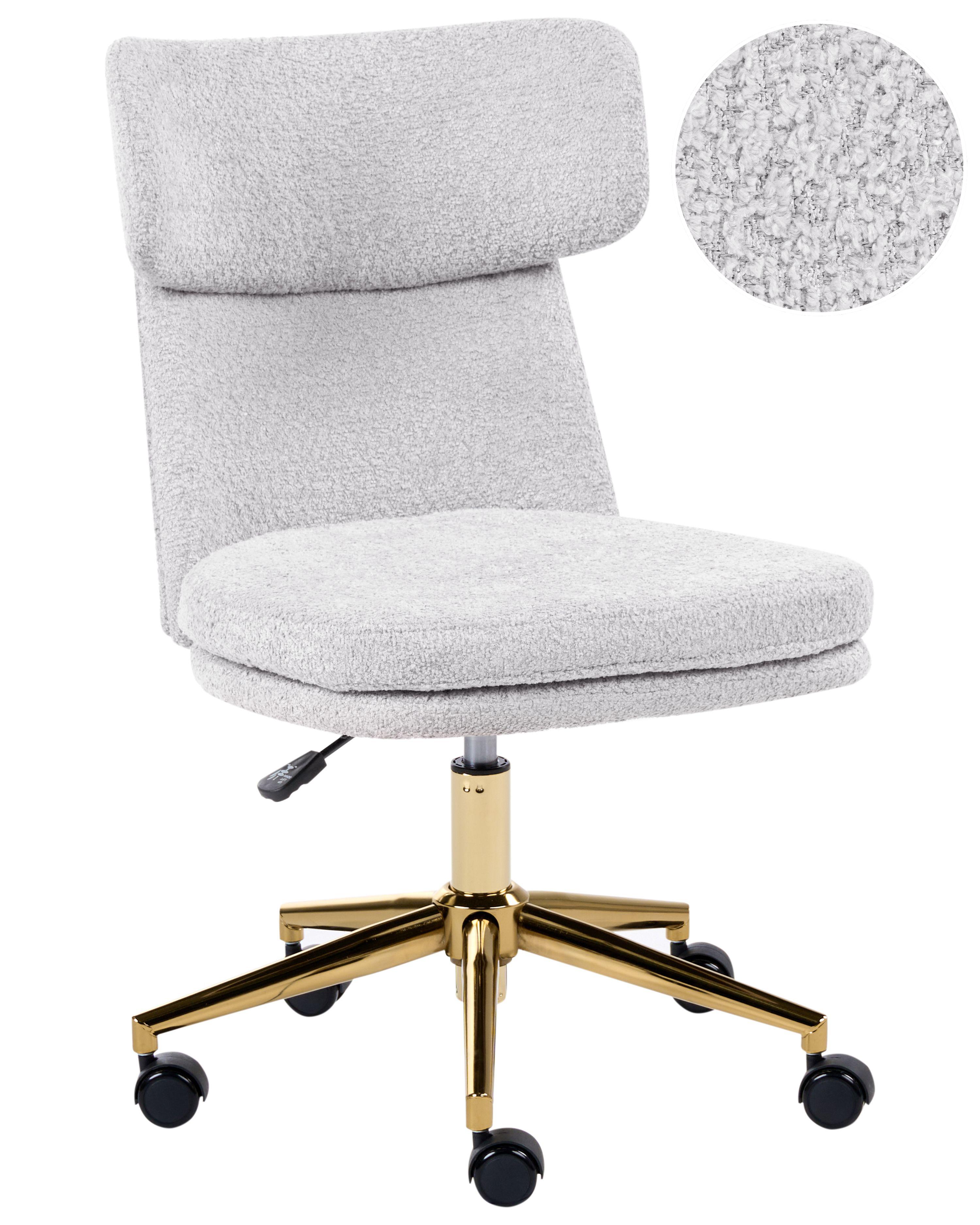 Desk Chair GRANBY Boucle Light Grey