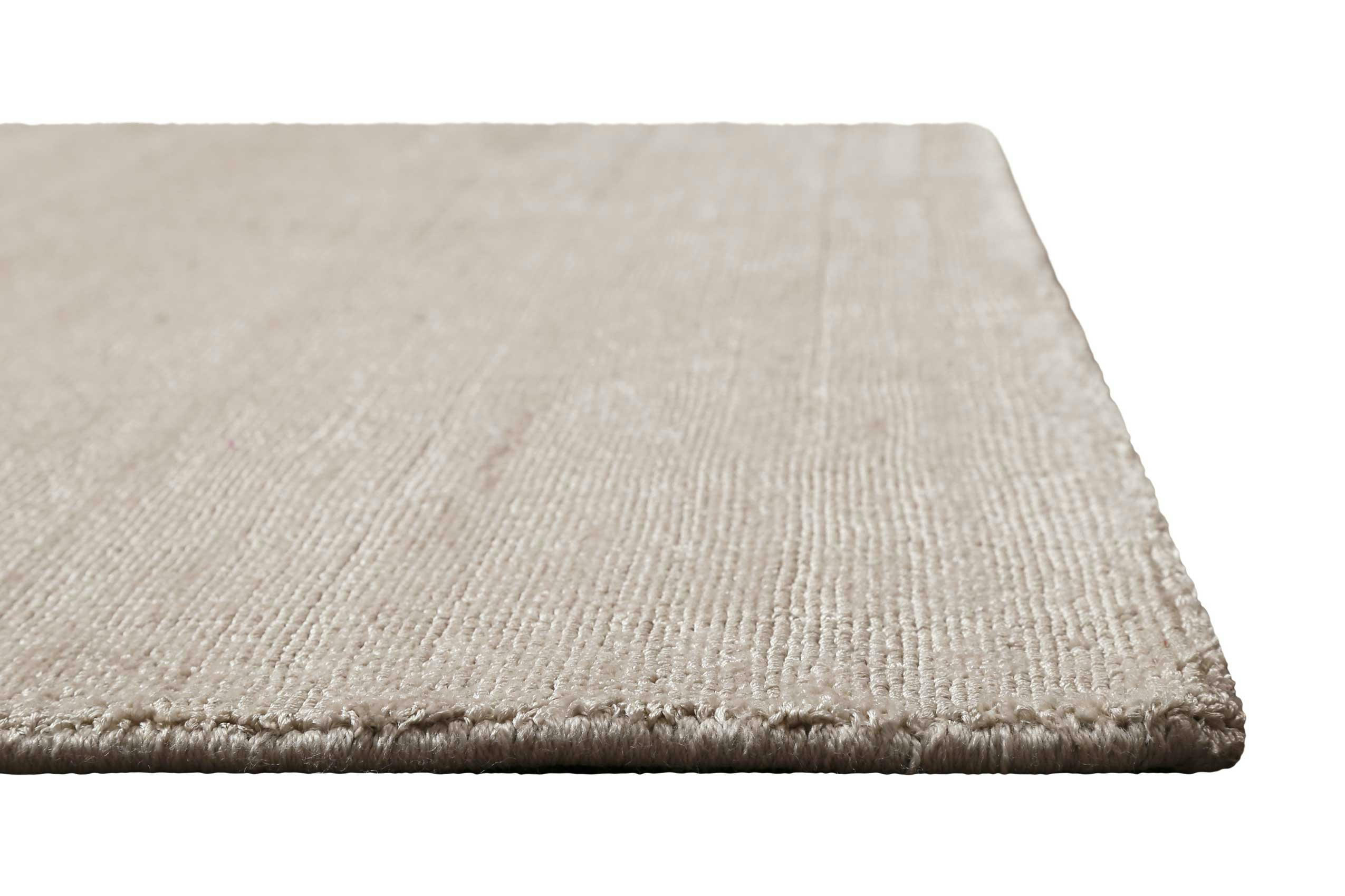 MIRAMONTI - Tapis de couloir à poil ras effet soie beige crème 80x300
