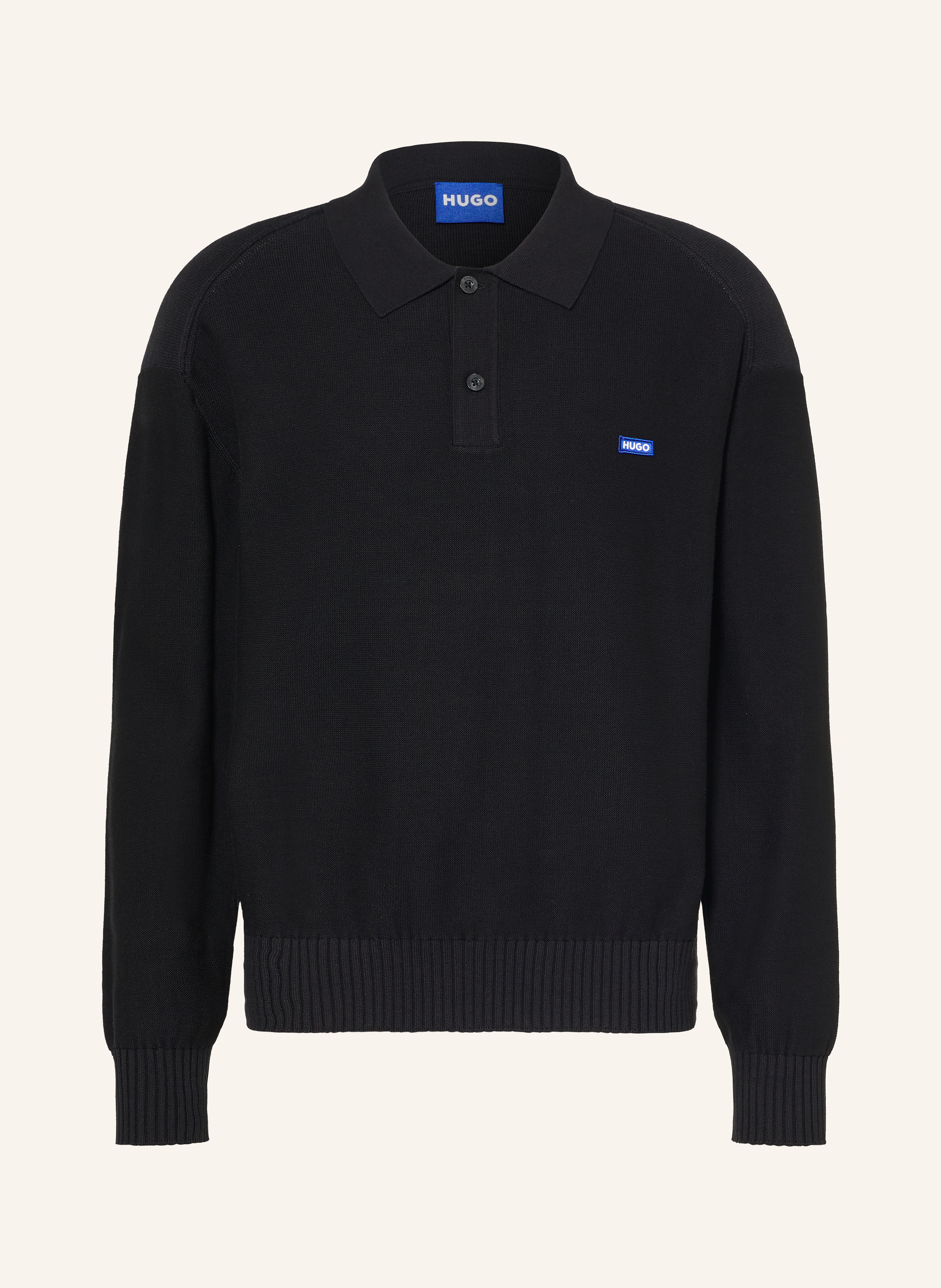 HUGO Strick-Poloshirt SAN PETTY Oversized Fit