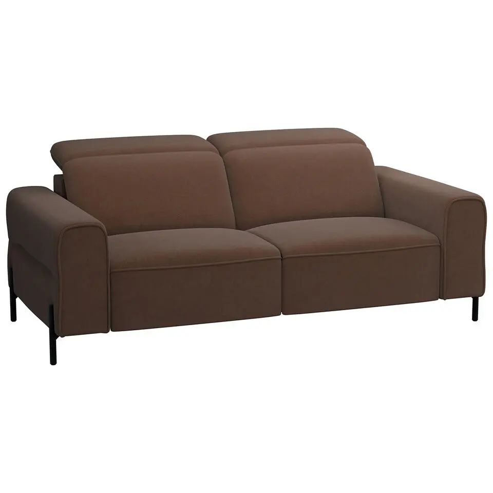 Bank Dave 3-zits - stof Billy Joe - cognac