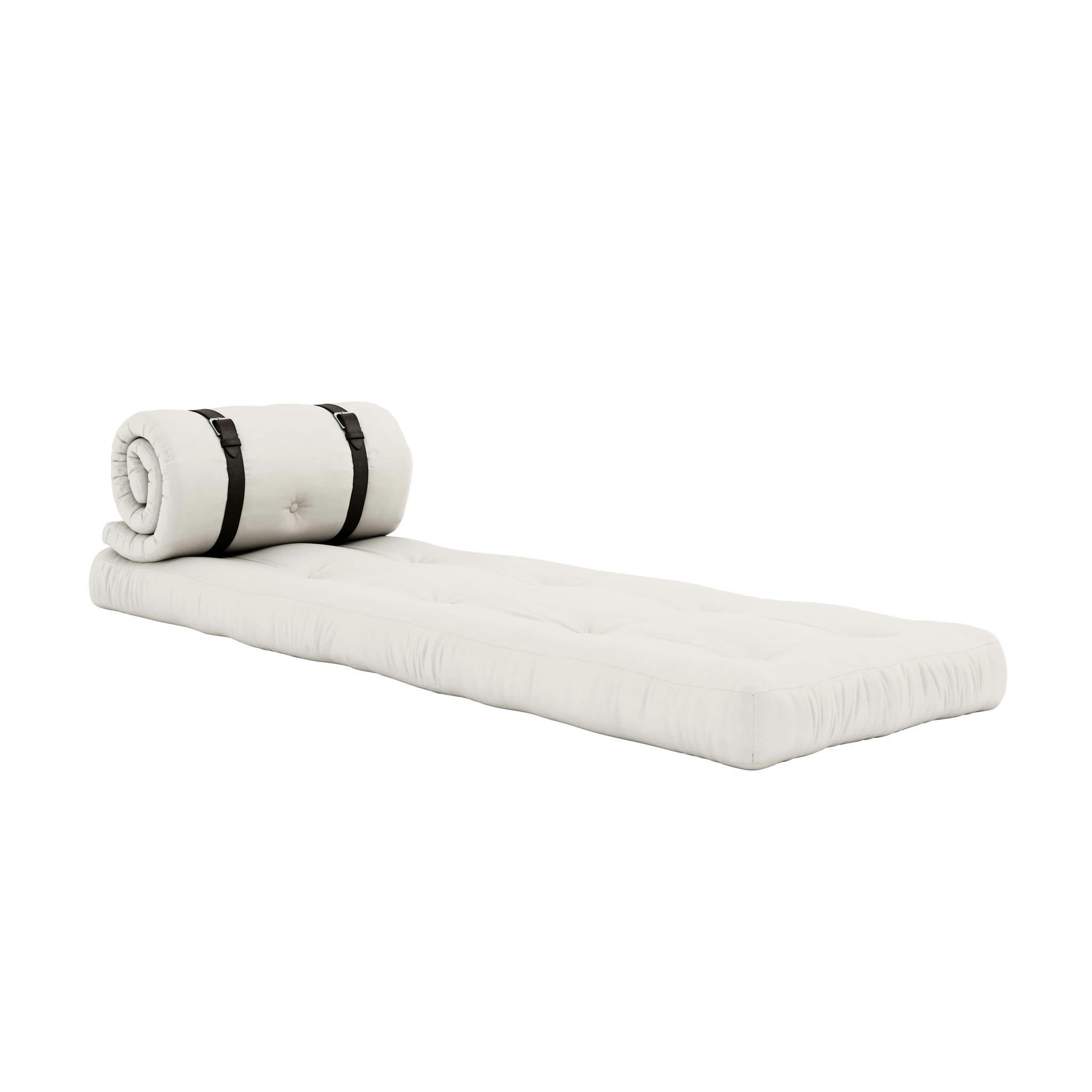 - Matelas futon pouf 2 en 1 ecru 70x200