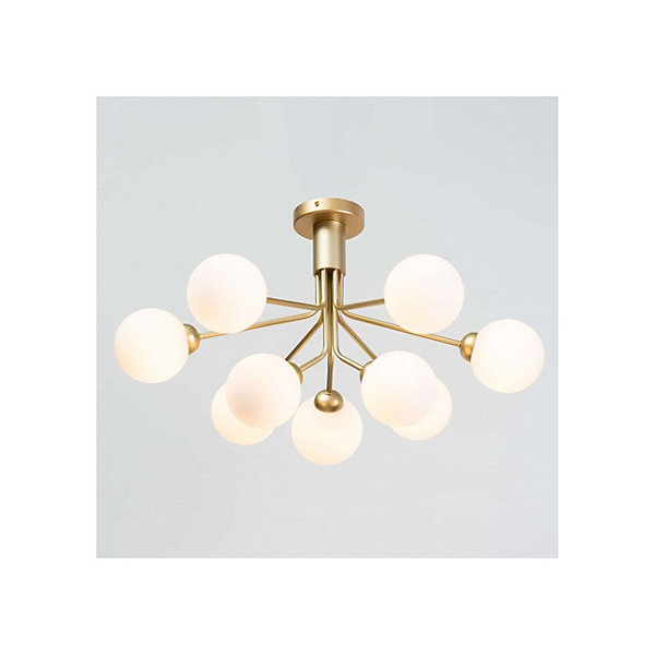 Lustre élégant doré à 9 boules - Audrey