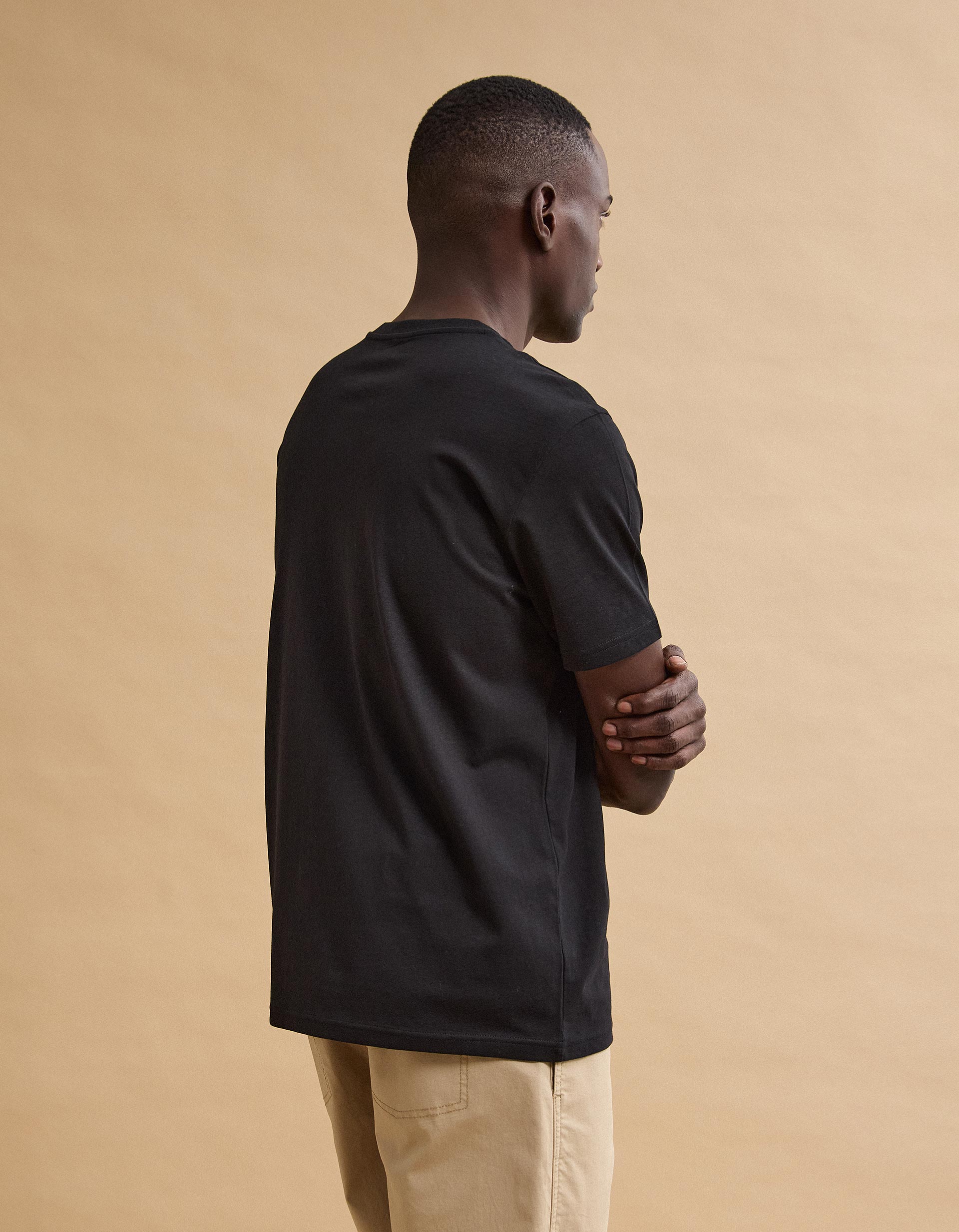T-shirt Jersey Estampada, Homem, Preto