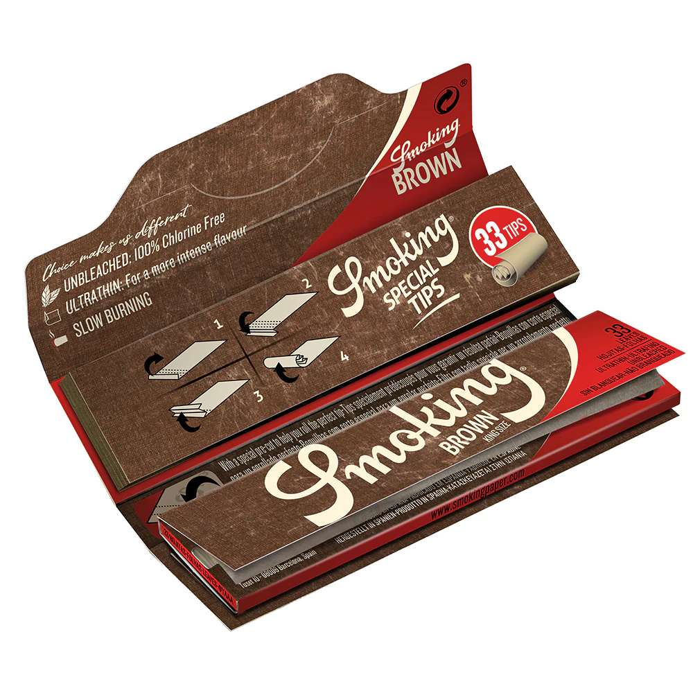 Smoking Brown Kingsize Papers + 33 Tips