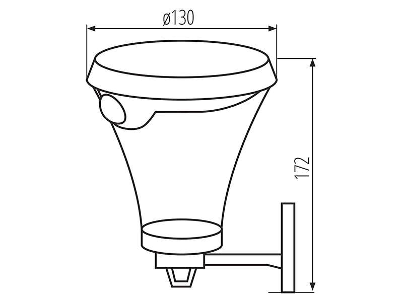 Kinkiet solarny SLR LED czarny