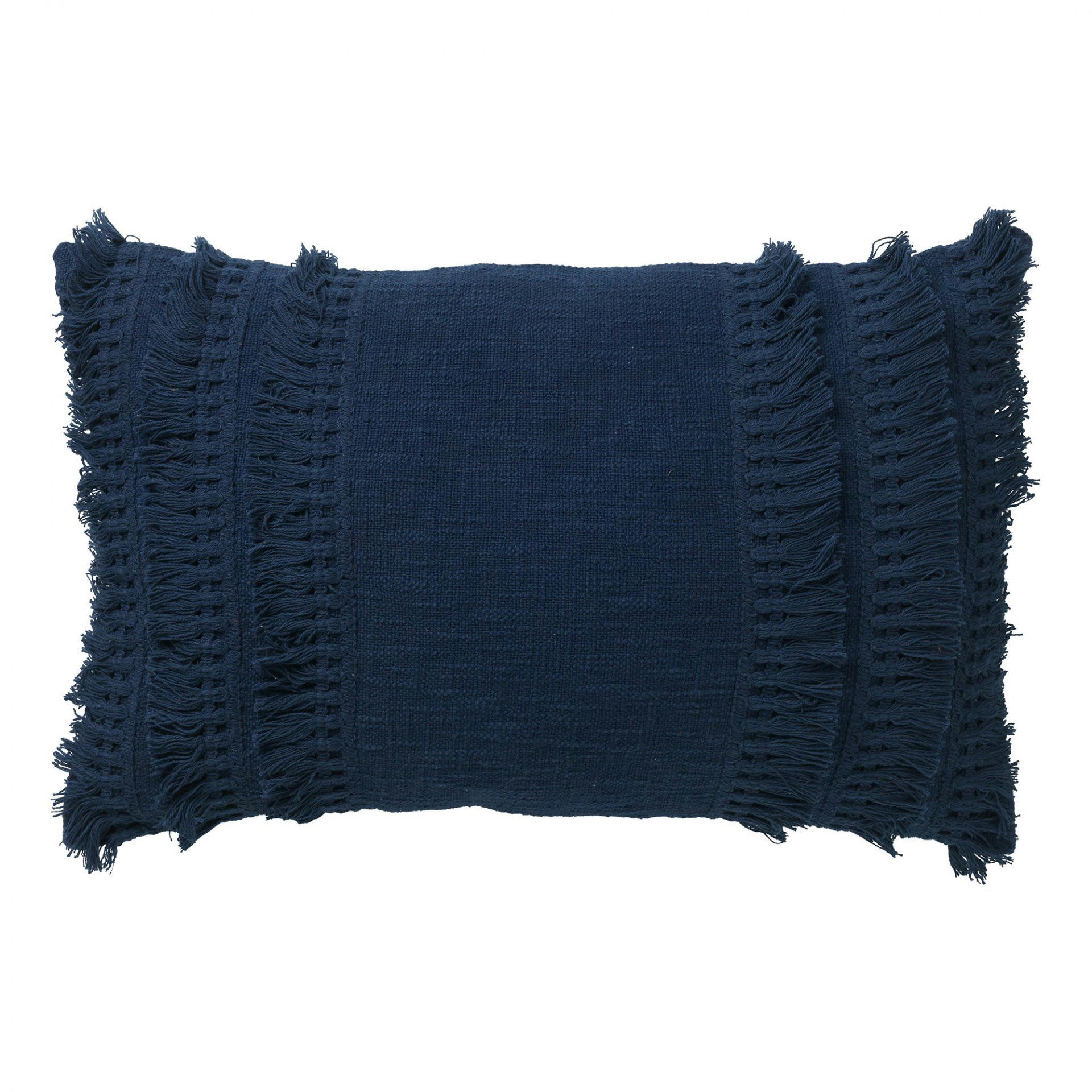 FARA - Coussin - bleu en coton 40x60 cm uni