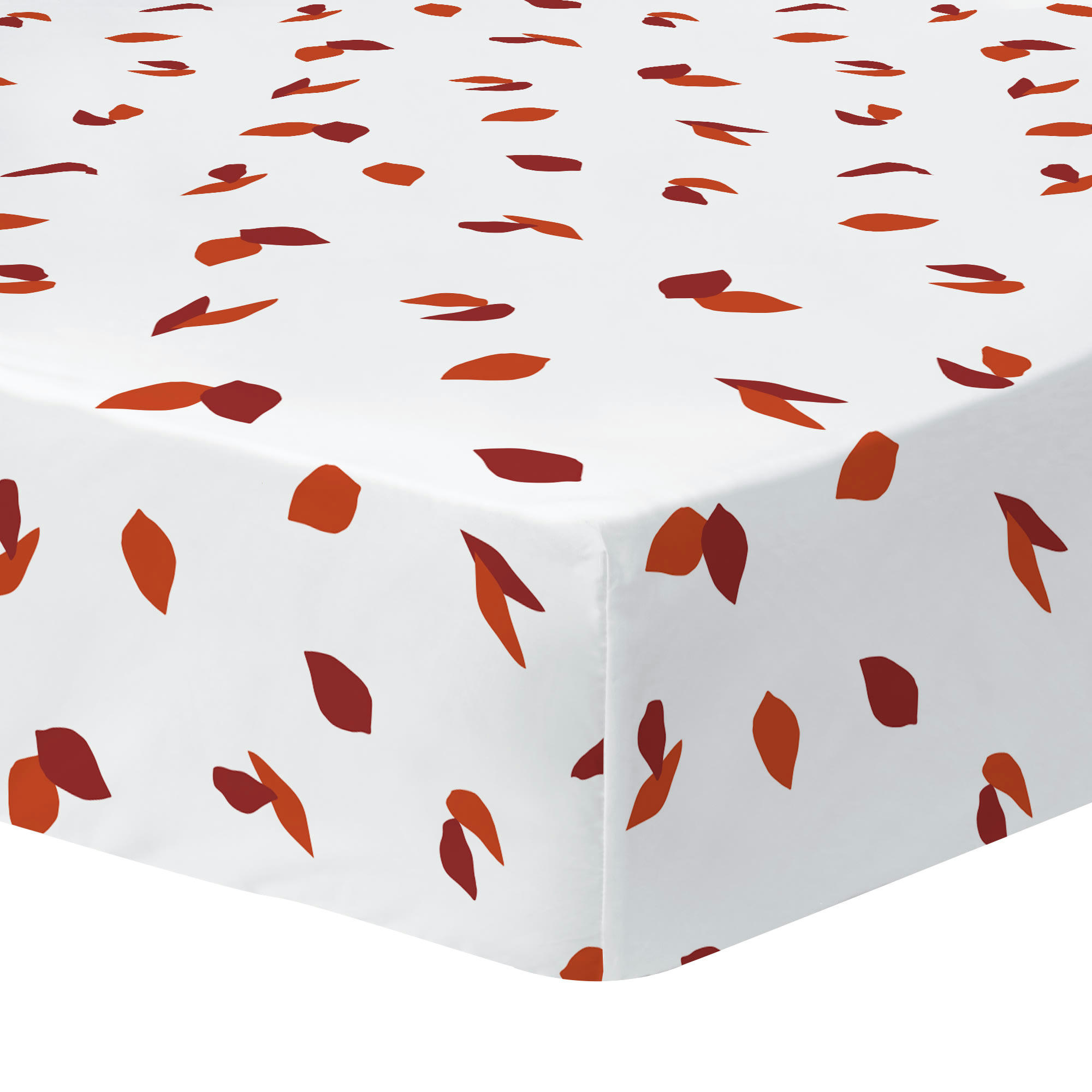 NARCISSE - Drap-housse imprimé en percale de coton BIO  140x200 cm