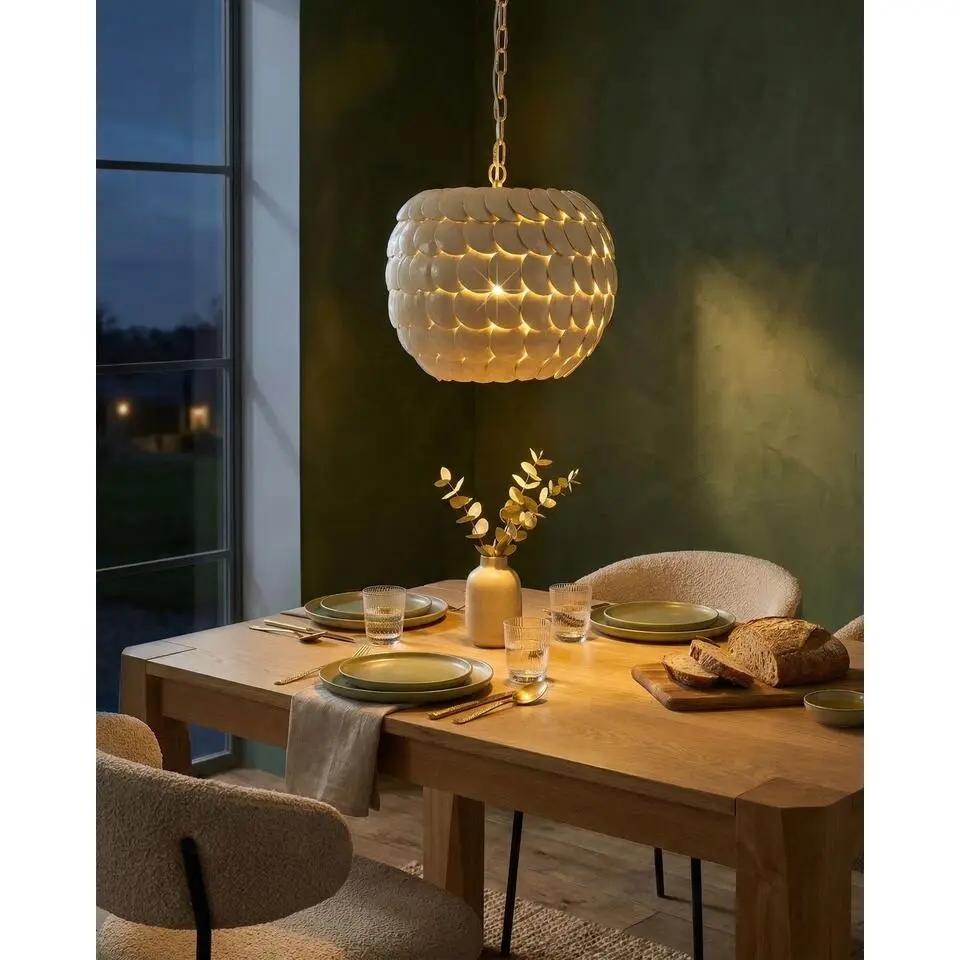 MASKELIYA - Hanglamp - Beige - Kokosnootschil