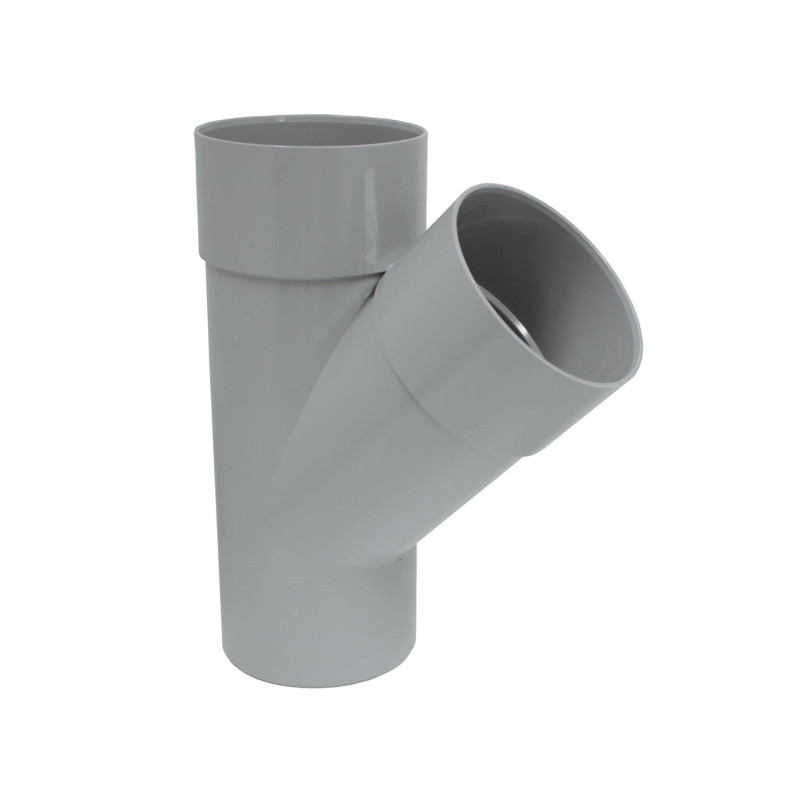 Té pour récupération d'eau de pluie 45° gris Ø 50 mm