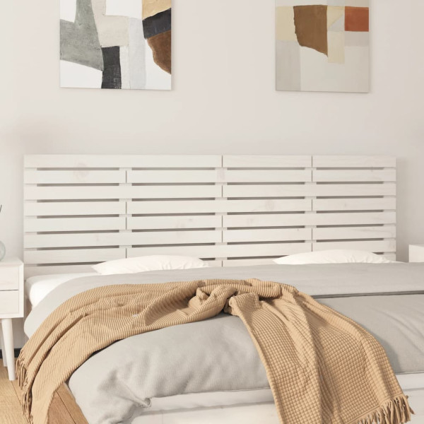 Wezgłowie łóżka Biały 206 x 63 cm Drewno sosnowe vidaXL