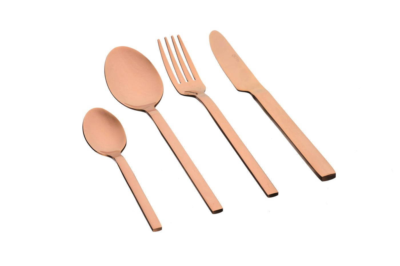 NUDE - Lot de 24 couverts de table en inox cuivre