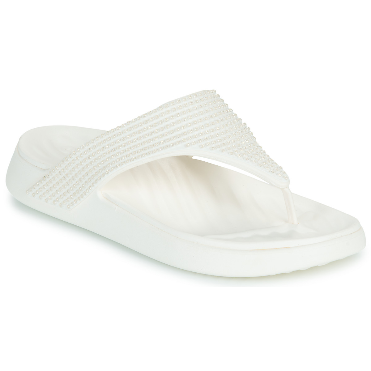 Crocs - GETAWAY GEMS TRIANGLE FLIP - Beige