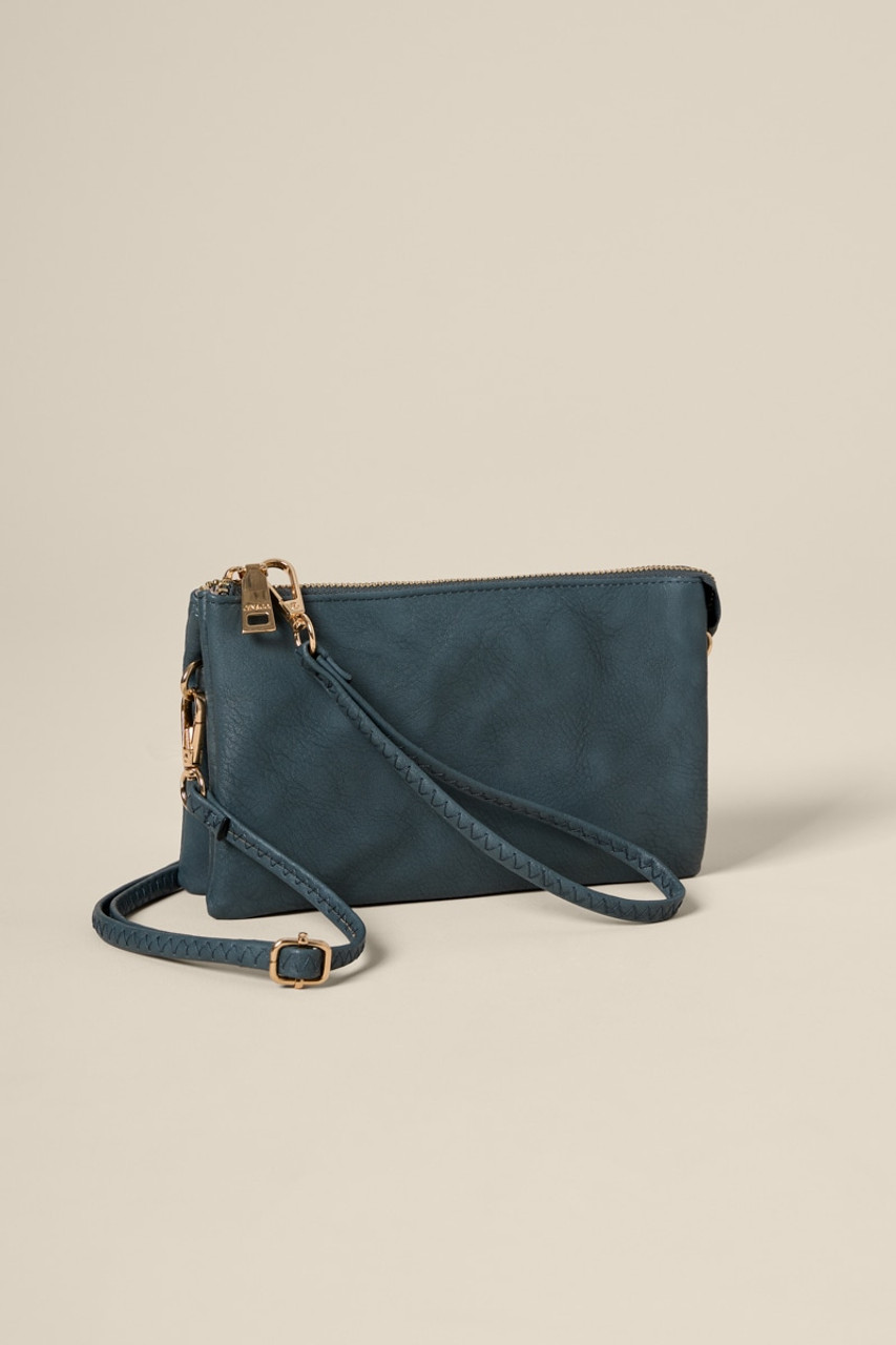 Mona Vegan Leather Indigo Wallet On A String