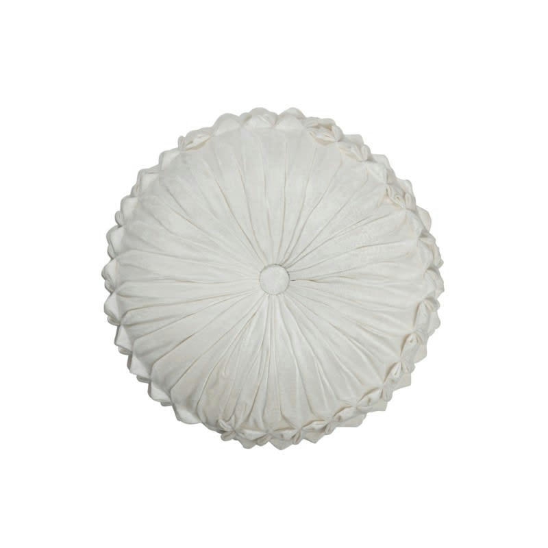 VIVA - Coussin rond polyester blanc D45cm