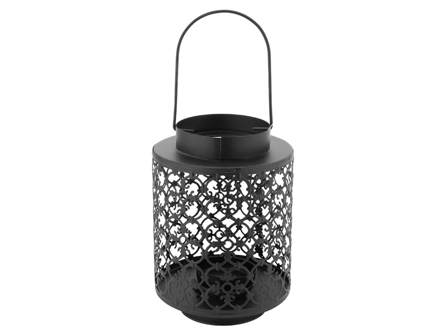 Lampion metalowy Marakesz 18,5 cm czarny