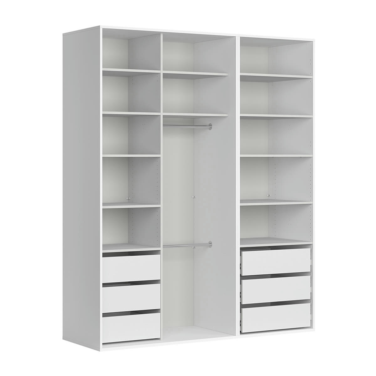 - Dressing L195 x H240 cm stratifiés blanc