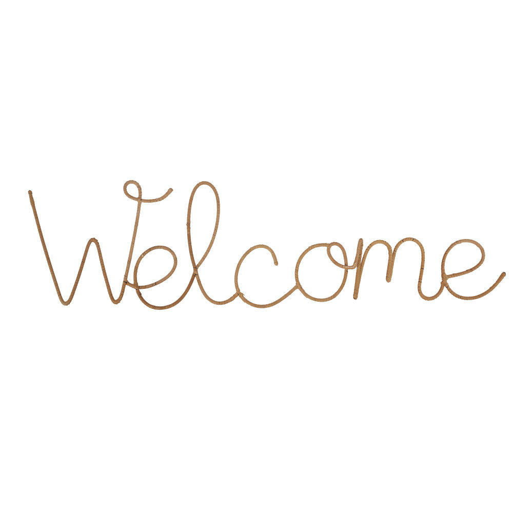 CADUTI - Déco murale en rotin beige 102x27