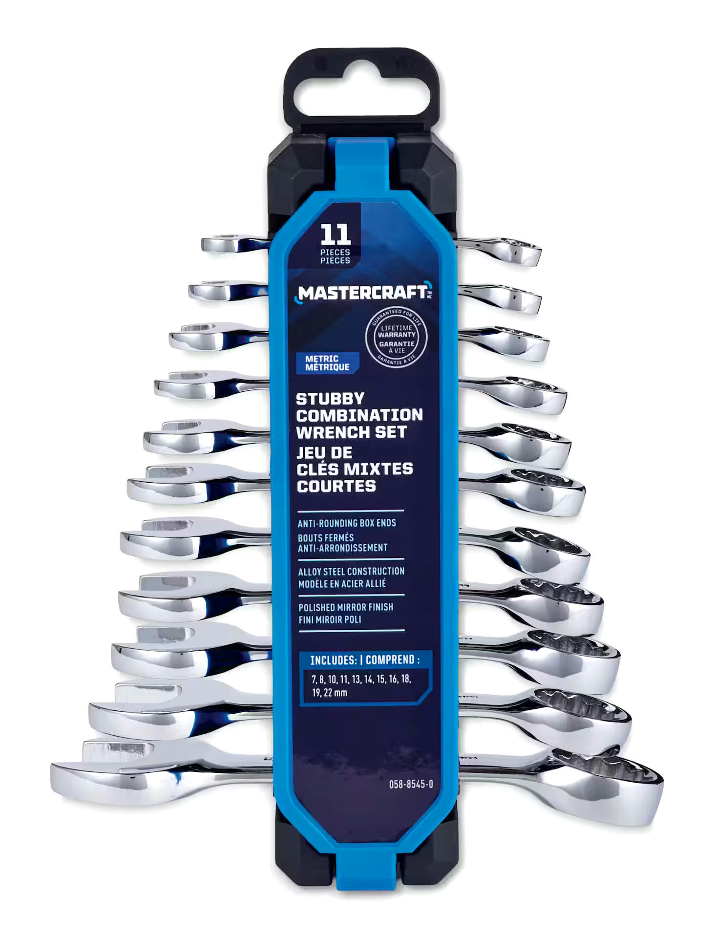 Mastercraft Combination Stubby Wrench Set, Metric, Assorted Sizes, 11-pc
