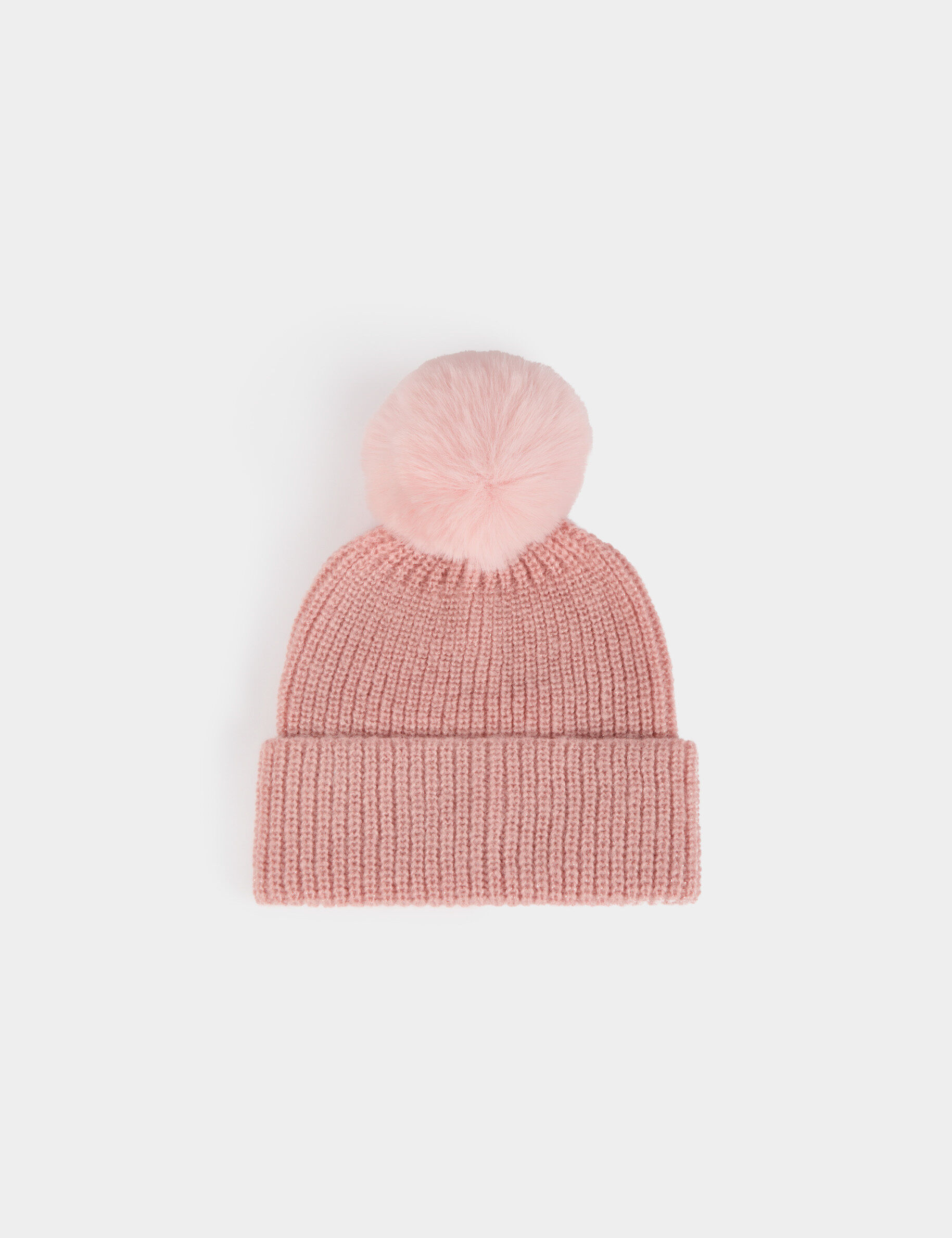Beanie With Pom-Pom Powdered Pink Women
