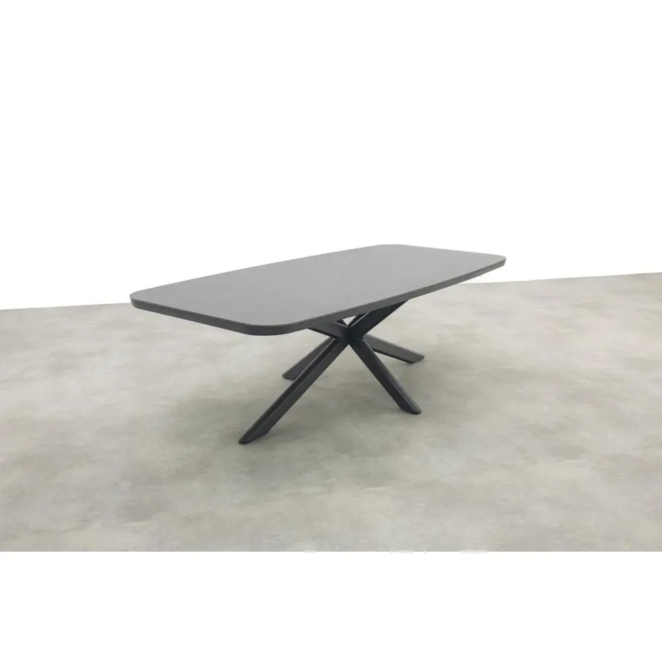 Soreno deens ovale tuintafel 240x110 cm. - Licht grijs