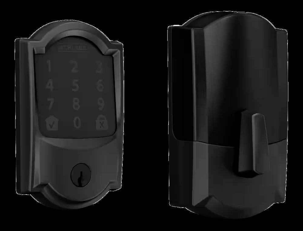 Schlage Encode Camelot Electronic Smart Touch-Screen Keypad Deadbolt Door Lock, Matte Black